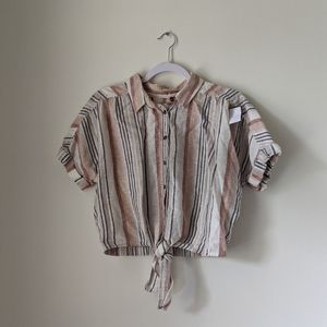 Pastel Striped Cropped Top